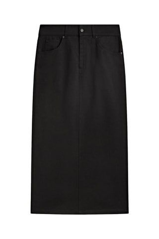 Jupe droite taille haute - Noir