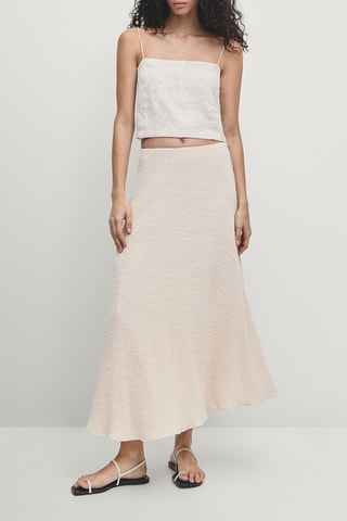 Crop top en ramie - Blanc