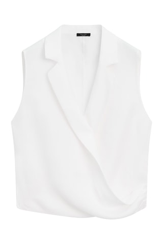 Top en lin - Blanc