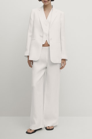 Blazer en lin - Blanc