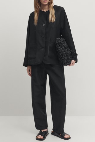 Veste en lin - Noir