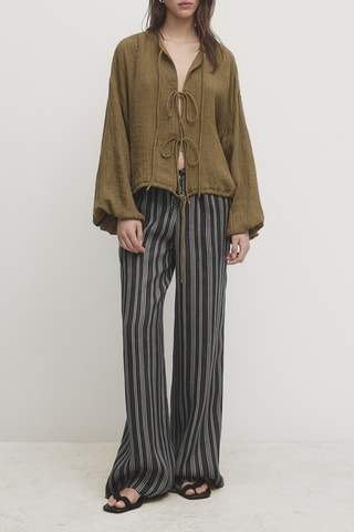 Veste en lin - Kaki