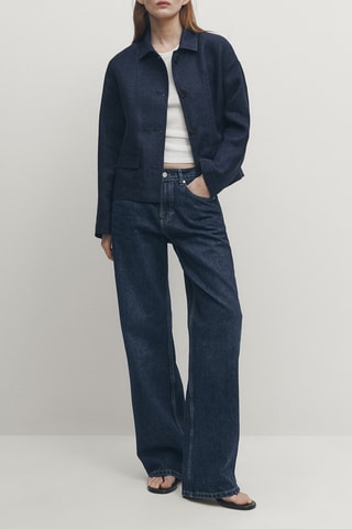 Veste en lin - Bleu marine