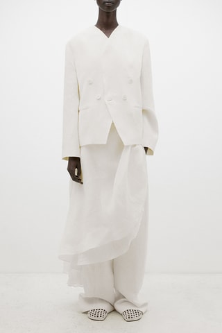 Veste de costume en lin - Blanc cassé
