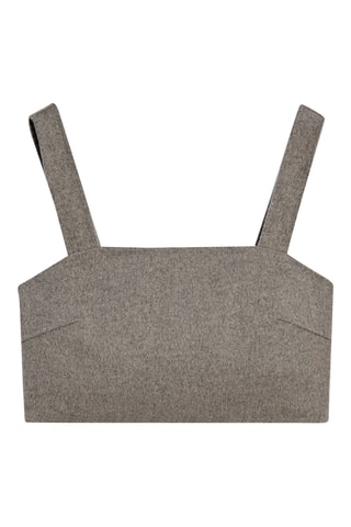 Crop-top en laine - Gris