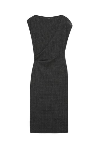 Vestido justo em lã - Antracite