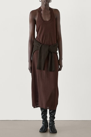 Vestido comprido - Castanho