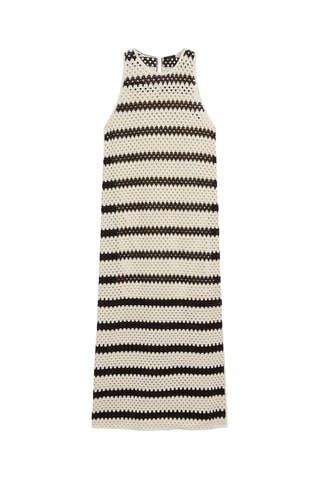 Vestido direito - Bege e castanho