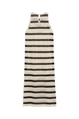Vestido direito - Bege e castanho