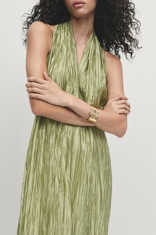 Vestido comprido - Verde-azeitona