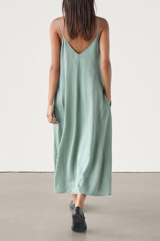 Vestido comprido - Verde-sálvia