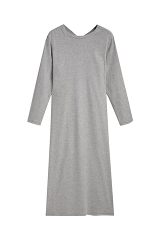 Vestido direito em lã - Cinzento