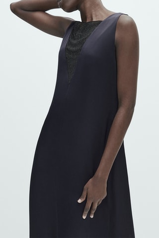 Vestido comprido - Azul-marinho
