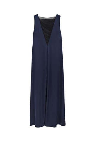 Vestido comprido - Azul-marinho