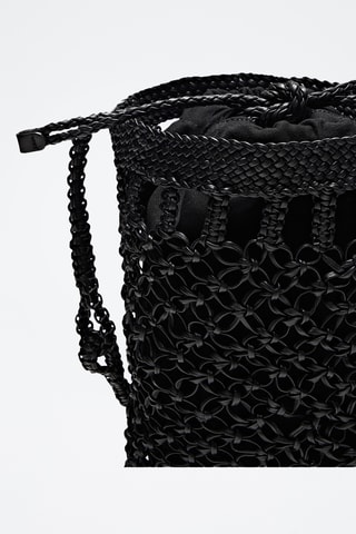 Sac seau en cuir - Noir
