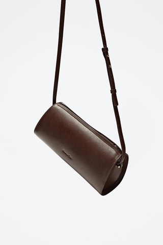 Sac bandoulière en cuir - Marron