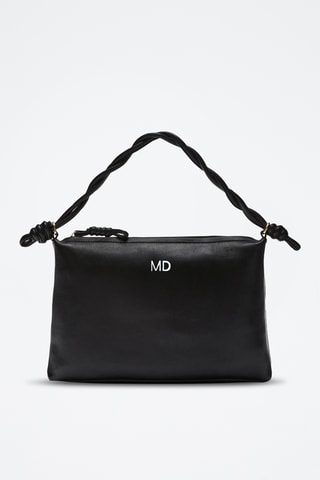 Sac porté épaule en cuir - Noir