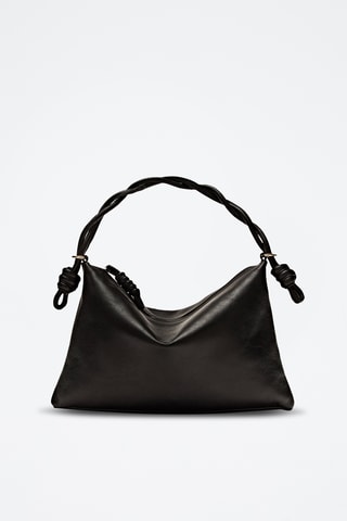 Sac porté épaule en cuir - Noir
