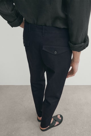Pantalon slim - Bleu marine