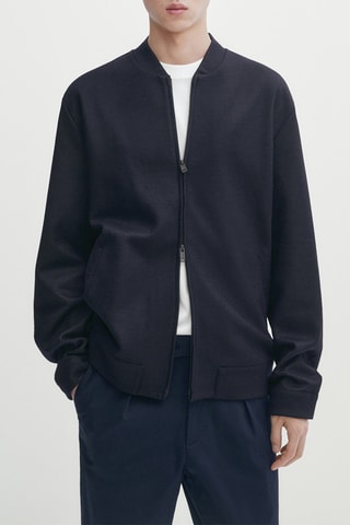 Veste en laine - Bleu marine