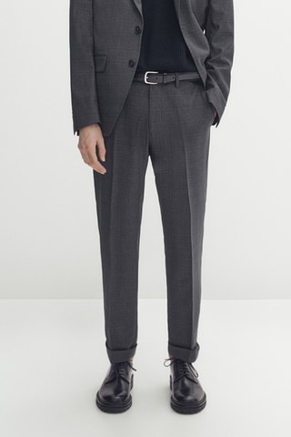 Pantalon de costume en laine - Gris
