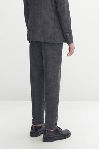 Pantalon de costume en laine - Gris