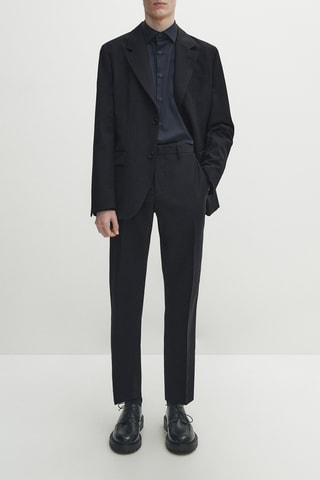 Veste de costume en laine - Bleu marine