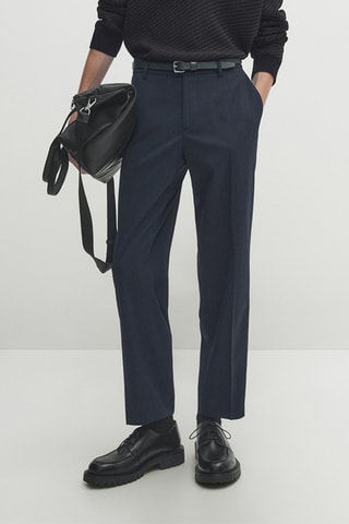 Pantalon en laine - Bleu marine