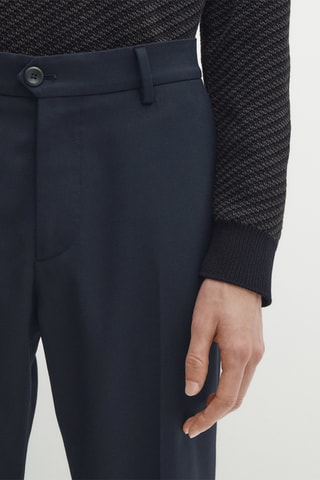 Pantalon en laine - Bleu marine
