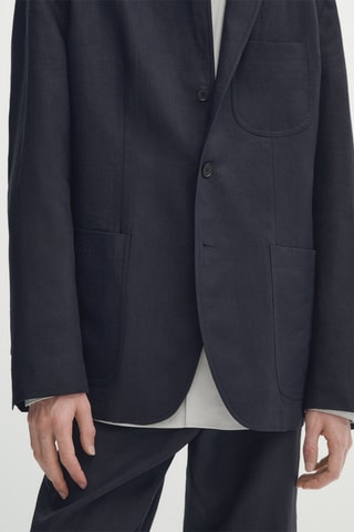 Veste de costume en laine - Bleu marine