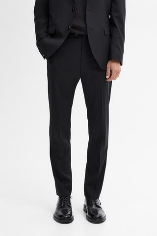 Pantalon de costume en laine - Noir