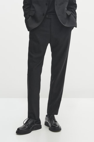 Pantalon de costume en laine - Noir