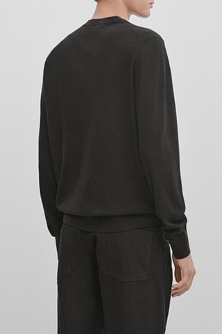 Pull en laine, soie et cachemire - Noir