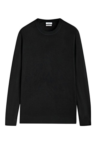 Pull en laine, soie et cachemire - Noir