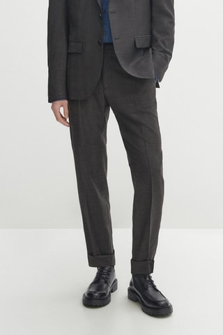 Pantalon de costume en laine - Anthracite