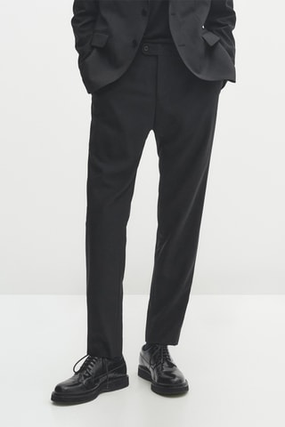 Pantalon de costume en laine - Noir