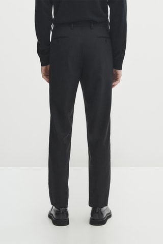 Pantalon de costume en laine - Noir