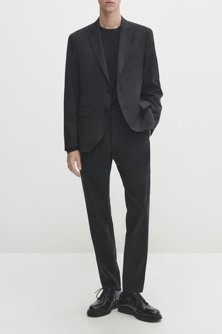 Pantalon de costume en laine - Noir