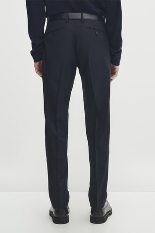 Pantalon de costume en laine - Bleu marine