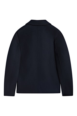 Surchemise oversize en laine - Bleu marine