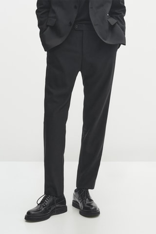 Pantalon de costume en laine - Noir