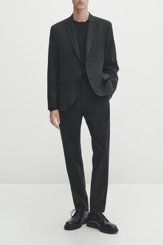 Pantalon de costume en laine - Noir