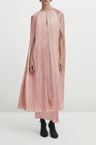 Vestido plissado - Rosa