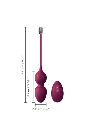 Boules de Geisha vibrantes Love télécommandées - 9 cm - Rose