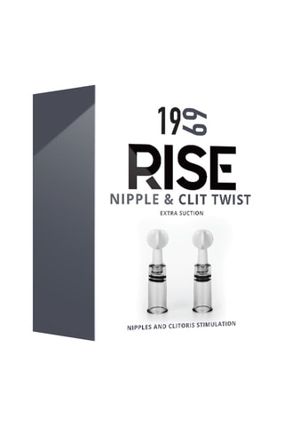 2 stimulateurs de tétons et clitoris waterproof Twist - Transparent et noir