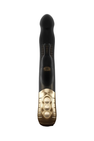 Vibromasseur Rabbit Baby 2.0 waterproof - Noir et doré - 22 cm