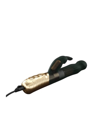 Vibromasseur Rabbit Baby 2.0 waterproof - Noir et doré - 22 cm