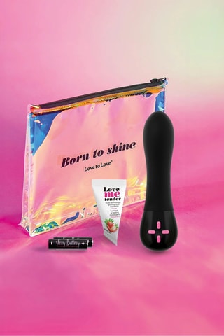 Coffret vibromasseur My First vibe - 12 cm - Waterproof - Noir/ manque ingrédients