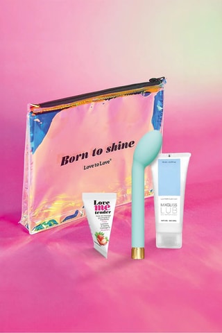Coffret vibromasseur OMG Enjoy - 14,5 cm - Waterproof - Vert menthe/ manque ingrédients