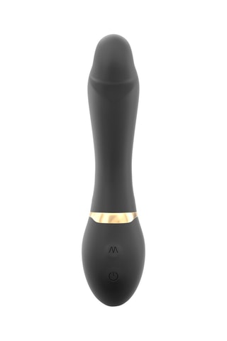 Vibromasseur waterproof Tender Spot - Noir et doré - 20,5 cm